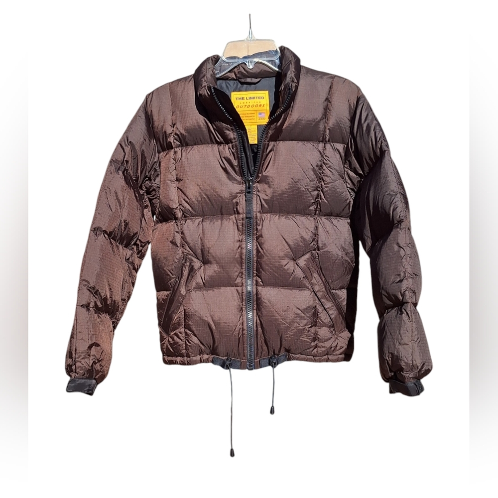 Vintage The Limited American Outdoors Down Puffer Jacket Chocolate Brown Women S